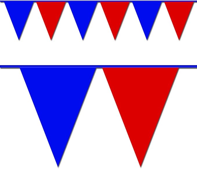 ziggos 派对蓝色和红色三角旗 304.8 米.